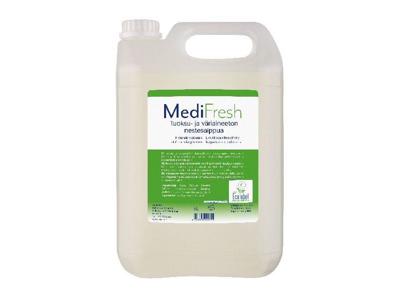 MediFresh Tuoksu-ja väriaineeton nestesaippua 5 l Ecolabel 