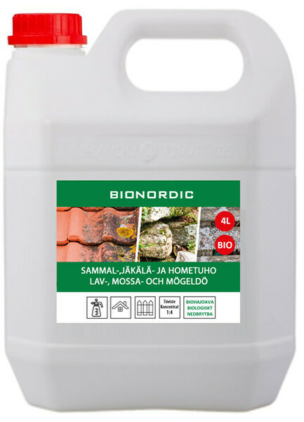 BIONORDIC Sammal-, jäkälä- ja hometuho 4 l